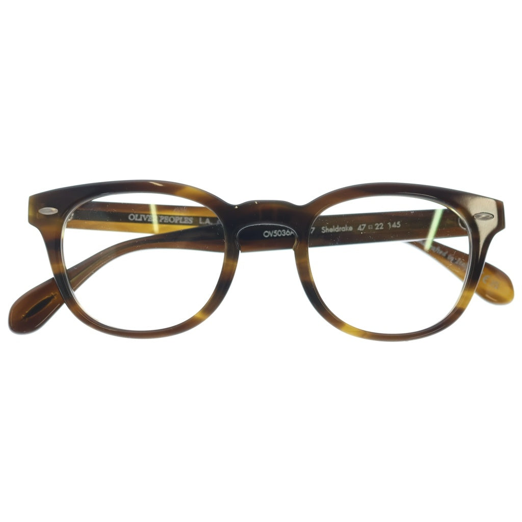 OLIVER PEOPLES(オリバーピープルズ) SHELDRAKE シェルドレイク アジアンフィット ウェリントンフレーム クリアレンズ サングラス メガネ ブラウン OV5036A