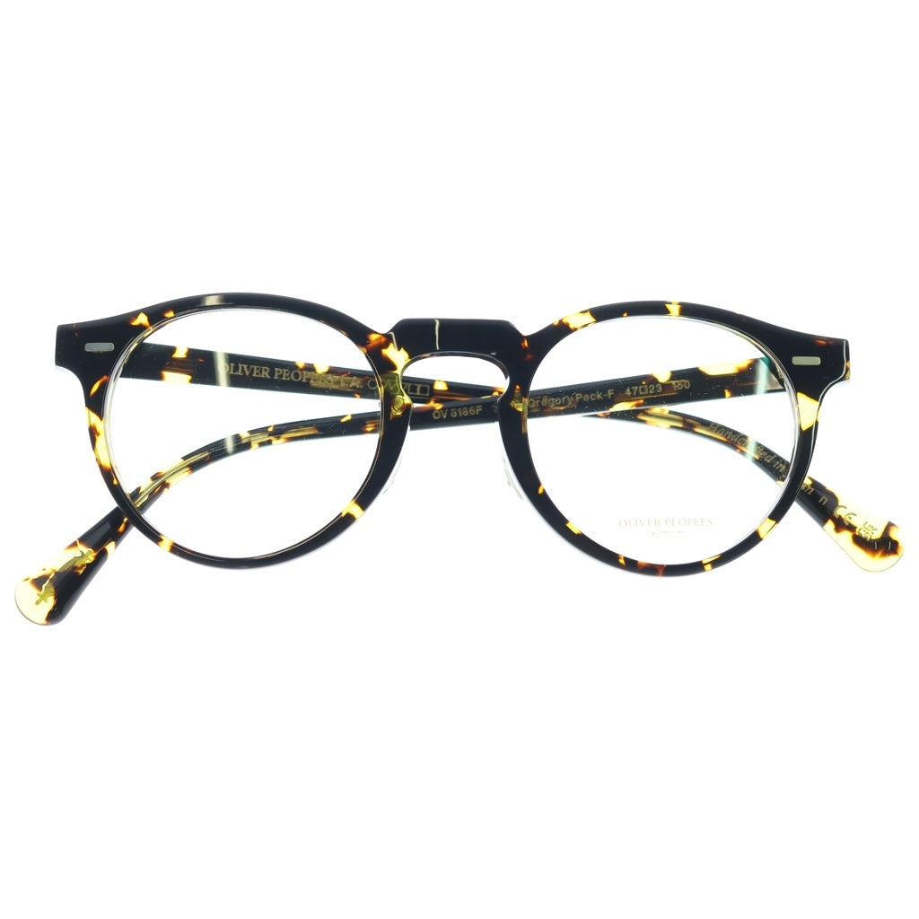 OLIVER PEOPLES(オリバーピープルズ) GREGORY PECK-F グレゴリーペック ボストンフレーム クリアレンズ サングラス メガネ イエロー/ブラック OV5186F