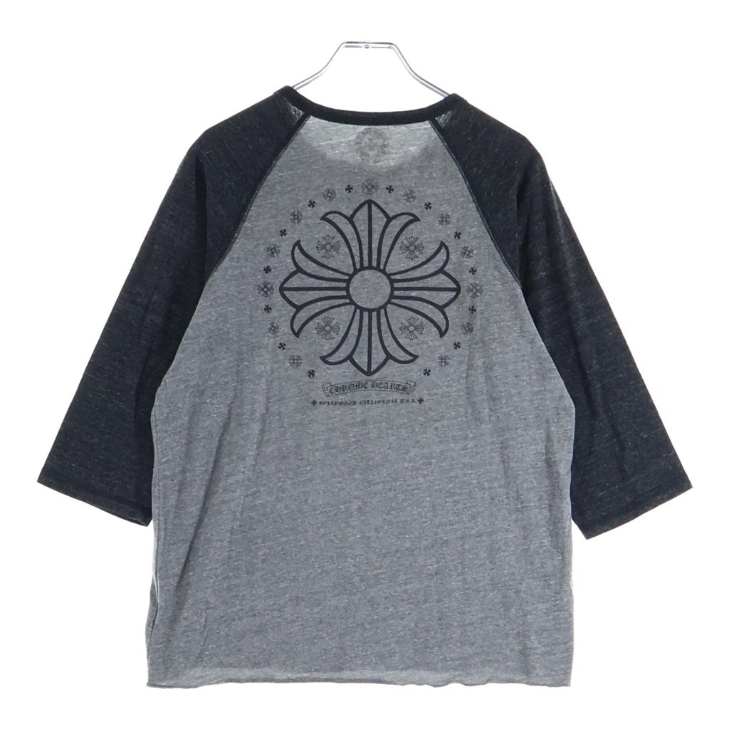 CHROME HEARTS(クロムハーツ) CHプラス ヘンリーネック ラグランTシャツ グレー