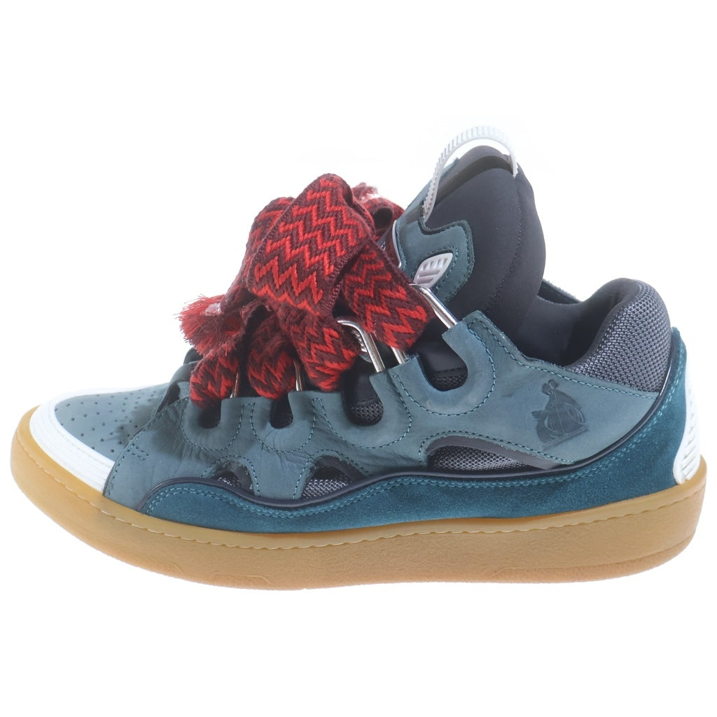 LANVIN(ランバン) LEATHER CURB SNEAKERS レザー カーブ ローカットダッドスニーカー ネイビー FM-SKRK11-DRAG-A20