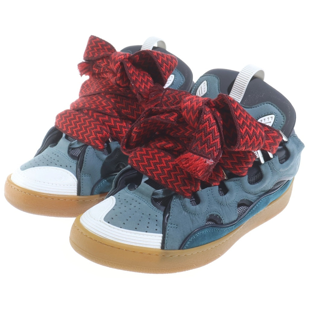 LANVIN(ランバン) LEATHER CURB SNEAKERS レザー カーブ ローカットダッドスニーカー ネイビー FM-SKRK11-DRAG-A20