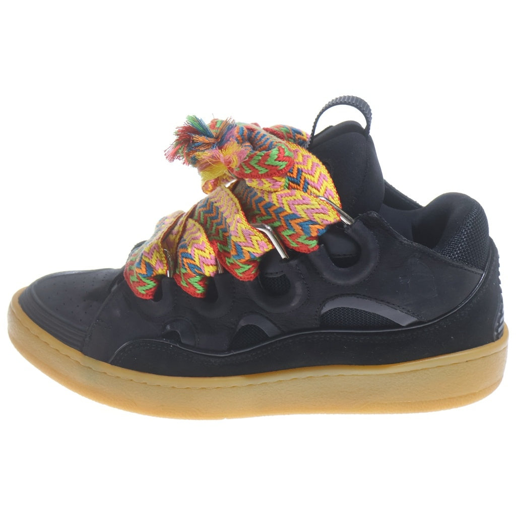 LANVIN(ランバン) LEATHER CURB SNEAKERS レザー カーブ ローカットダッドスニーカー ブラック FM-SKRK11-DRAG-A20