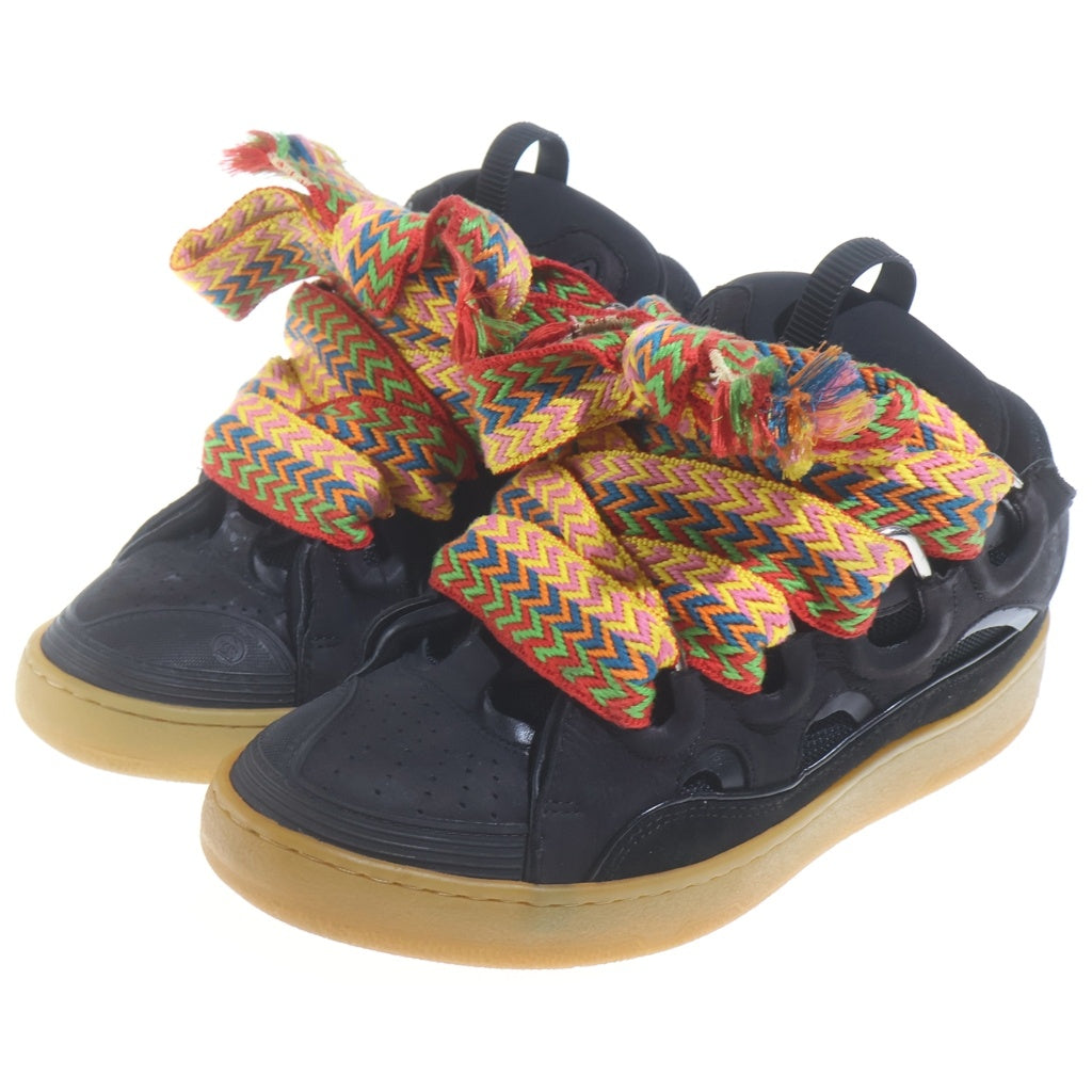 LANVIN(ランバン) LEATHER CURB SNEAKERS レザー カーブ ローカットダッドスニーカー ブラック FM-SKRK11-DRAG-A20