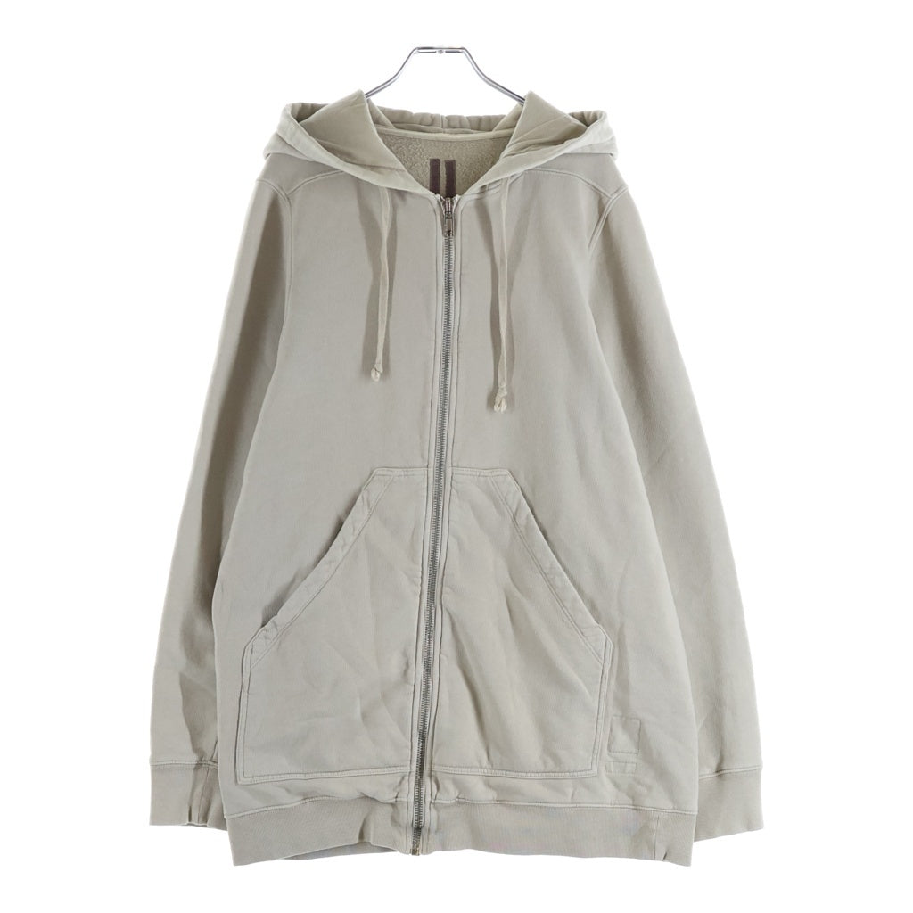 Rick Owens DRKSHDW(リックオウエンス ダークシャドウ) 15SS コットン ドローストリング ジップアップフーディー パーカー ベージュ DU15S9277-F