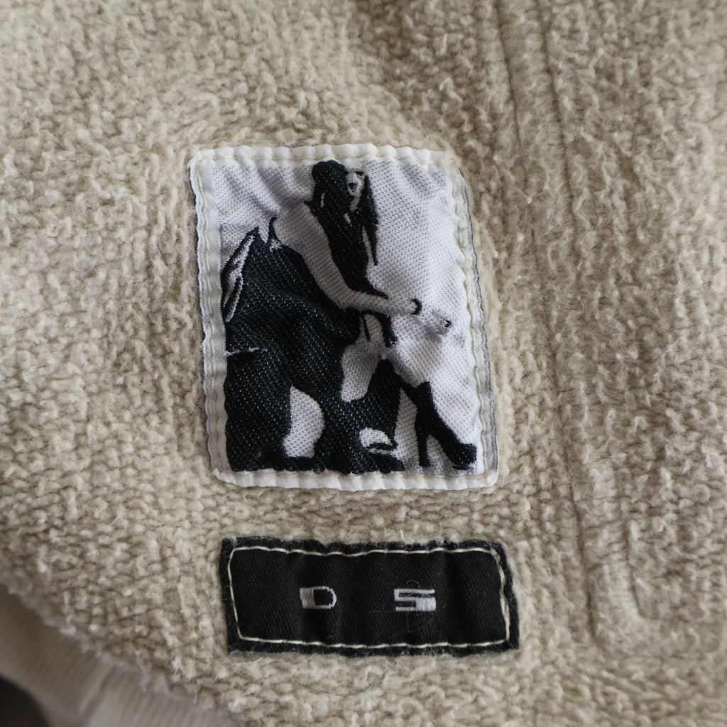 Rick Owens DRKSHDW(リックオウエンス ダークシャドウ) 15SS コットン ドローストリング ジップアップフーディー パーカー ベージュ DU15S9277-F