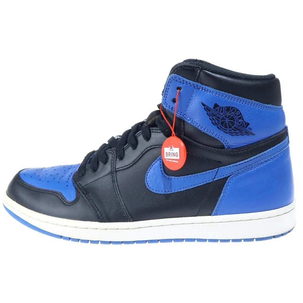 NIKE(ナイキ) 【2017年製】 AIR JORDAN1 RETRO HIGH OG ROYAL エアジョーダン1 ロイヤル ハイカットスニーカー ブラック/ブルー US11/29cm 555088-007