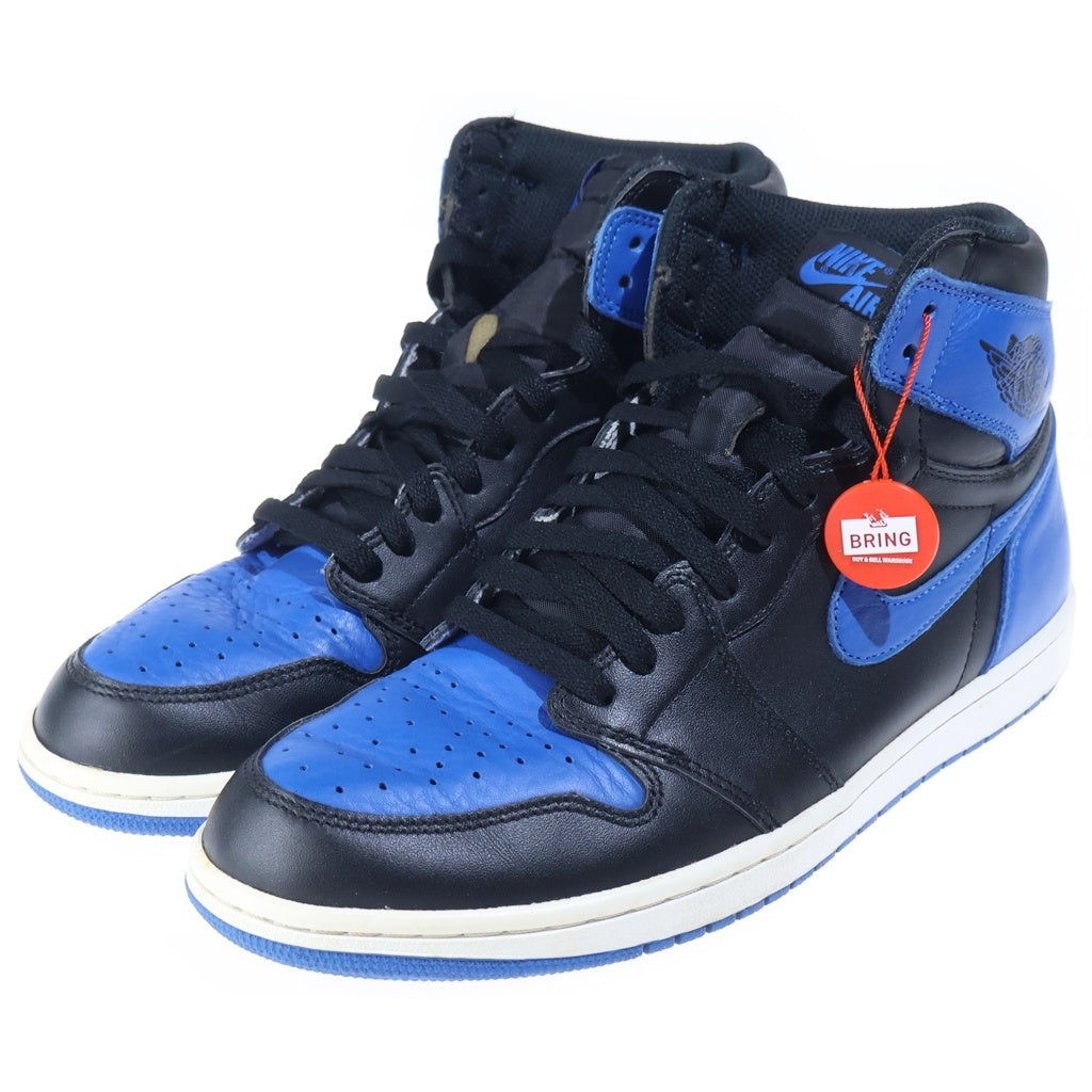 NIKE(ナイキ) 【2017年製】 AIR JORDAN1 RETRO HIGH OG ROYAL エアジョーダン1 ロイヤル ハイカットスニーカー ブラック/ブルー US11/29cm 555088-007