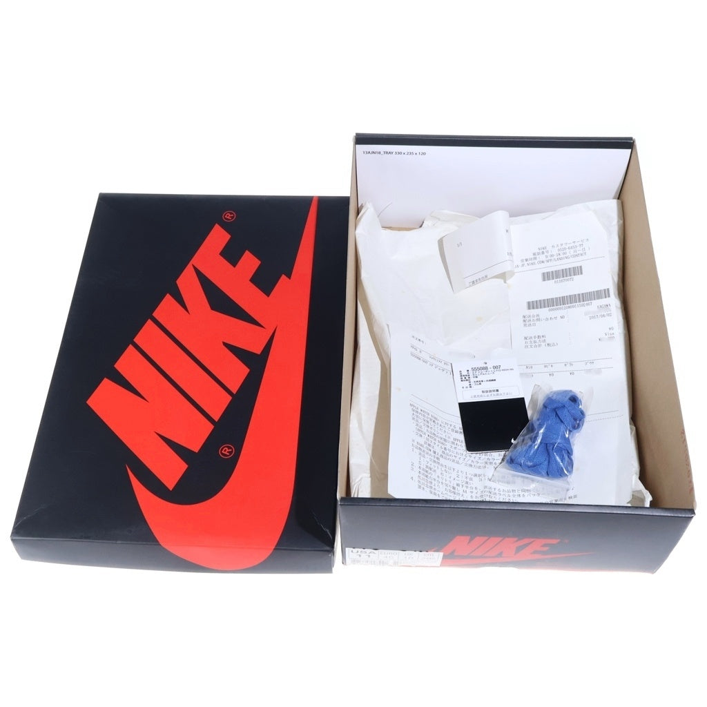NIKE(ナイキ) 【2017年製】 AIR JORDAN1 RETRO HIGH OG ROYAL エアジョーダン1 ロイヤル ハイカットスニーカー ブラック/ブルー US11/29cm 555088-007