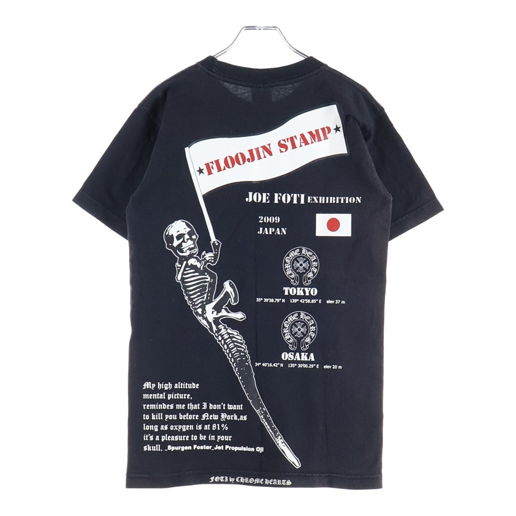 CHROME HEARTS(クロムハーツ) OLD FOTI FLOOJIN STAMP S/S TEE オールド フォティバックプリント クルーネック半袖Tシャツ カットソー ブラック