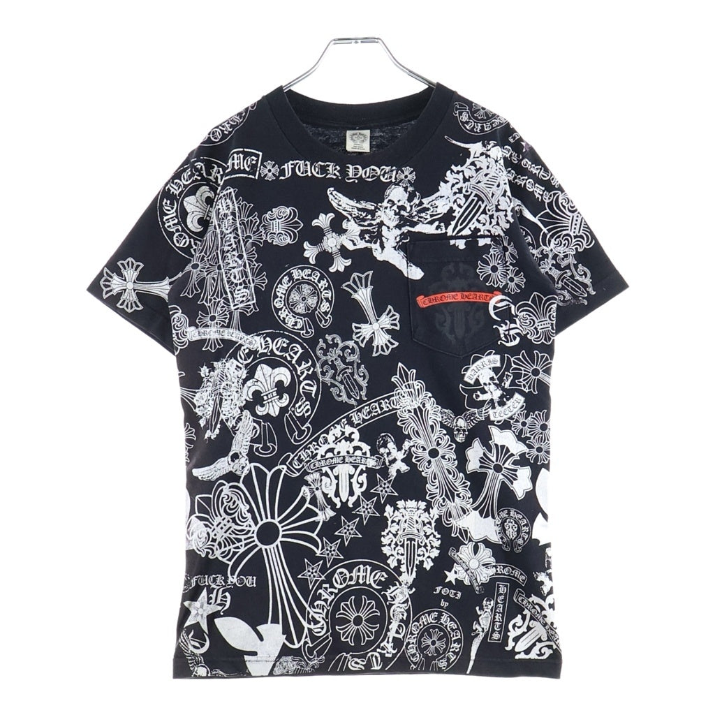 CHROME HEARTS(クロムハーツ) OLD HALF SLEEVE T-SHIRT MULTI MOTIF オールド マルチモチーフプリント クルーネック半袖Tシャツ カットソー ブラック