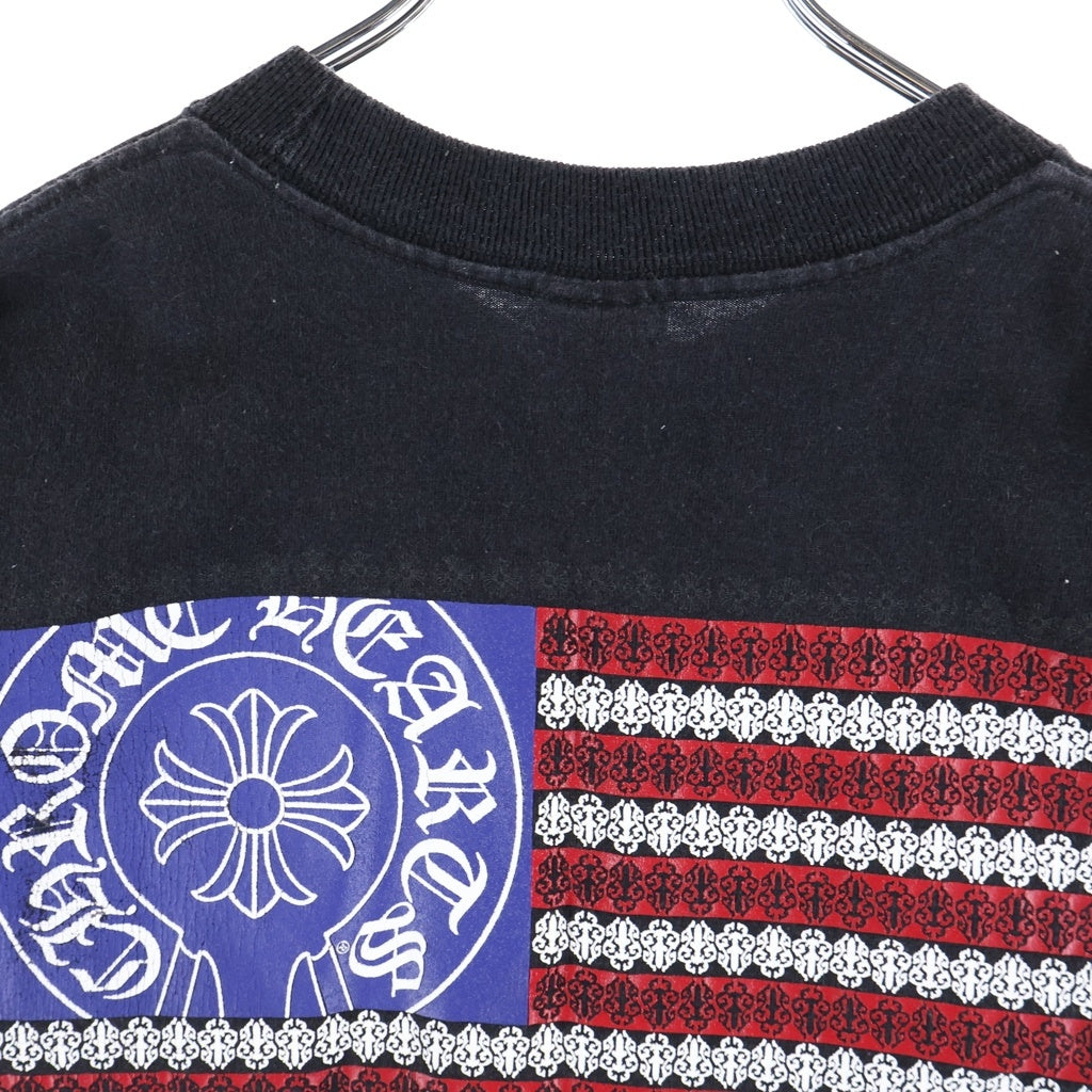 CHROME HEARTS(クロムハーツ) OLD AMERICAN FLAG DAGGER S/S TEE オールド 星条旗 ダガープリント クルーネック半袖Tシャツ カットソー ブラック