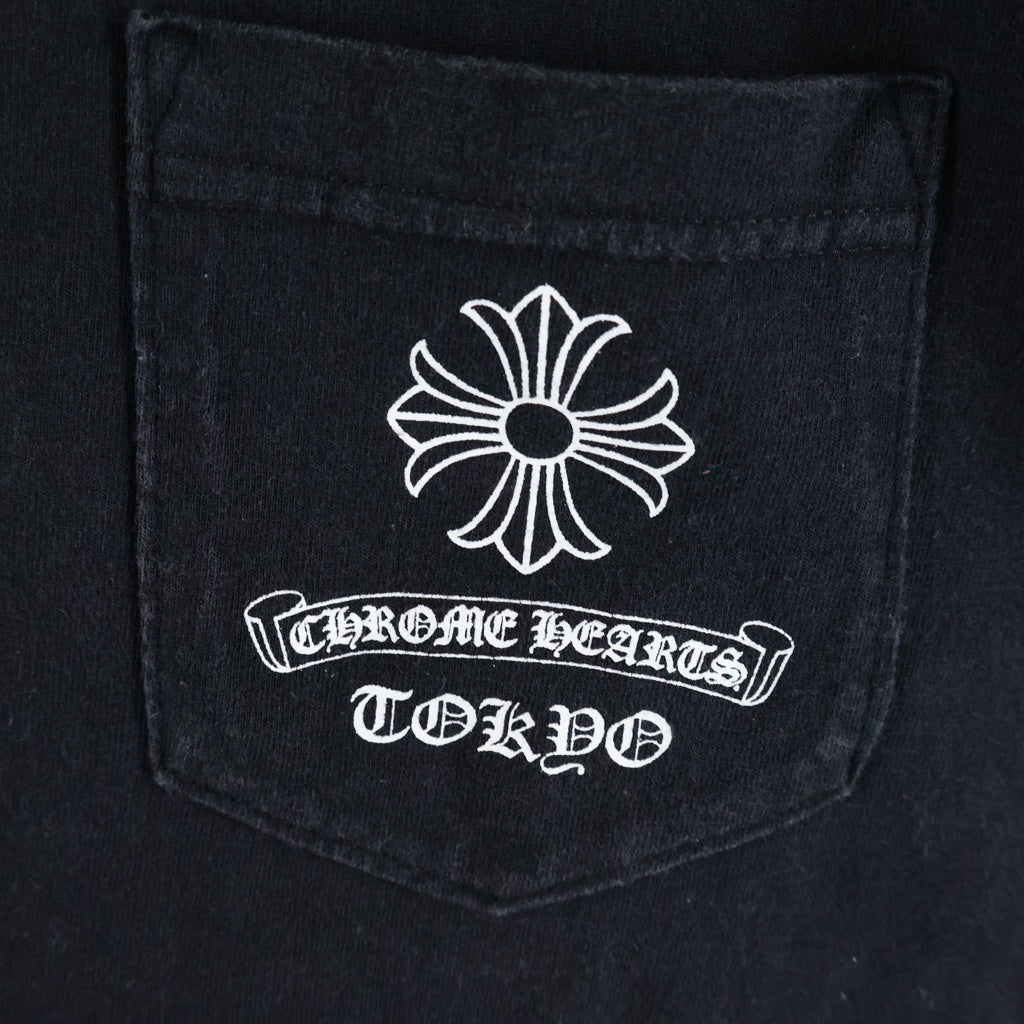 CHROME HEARTS(クロムハーツ) OLD CH PLS TOKYO S/S TEE オールド 東京限定 CHプラスプリント クルーネック半袖Tシャツ カットソー ブラック