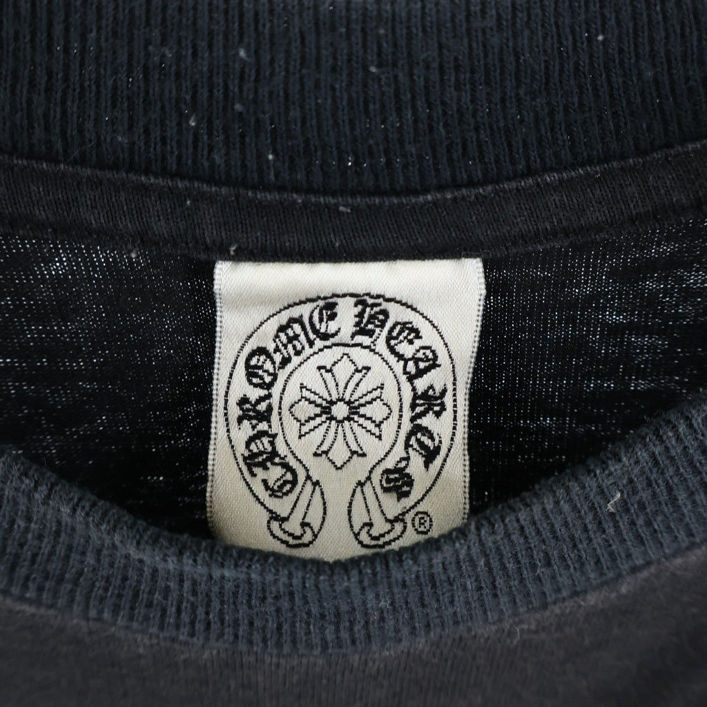 CHROME HEARTS(クロムハーツ) OLD CH PLS HORSESHOE S/S TEE オールド CHプラス ホースシュープリント クルーネック半袖Tシャツ カットソー ブラック/ゴールド