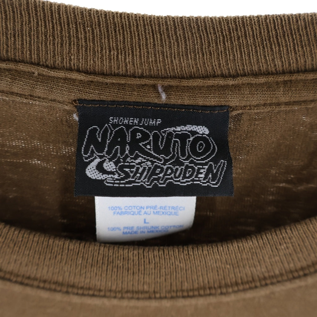 VINTAGE(ヴィンテージ) 00S VINTAGE NARUTO SHIPPUDEN GAARA TEE ヴィンテージ ナルト疾風伝 我愛羅 刺繍タグ クルーネック半袖Tシャツ カットソー ブラウン