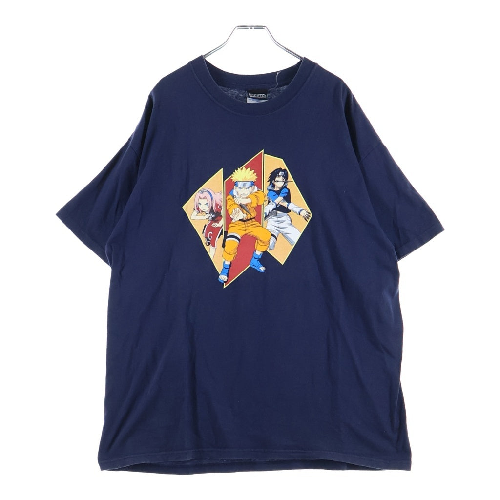 VINTAGE(ヴィンテージ) 00S VINTAGE NARUTO TEE ヴィンテージ 第7班 ナルト サスケ サクラ クルーネック半袖Tシャツ カットソー ネイビー