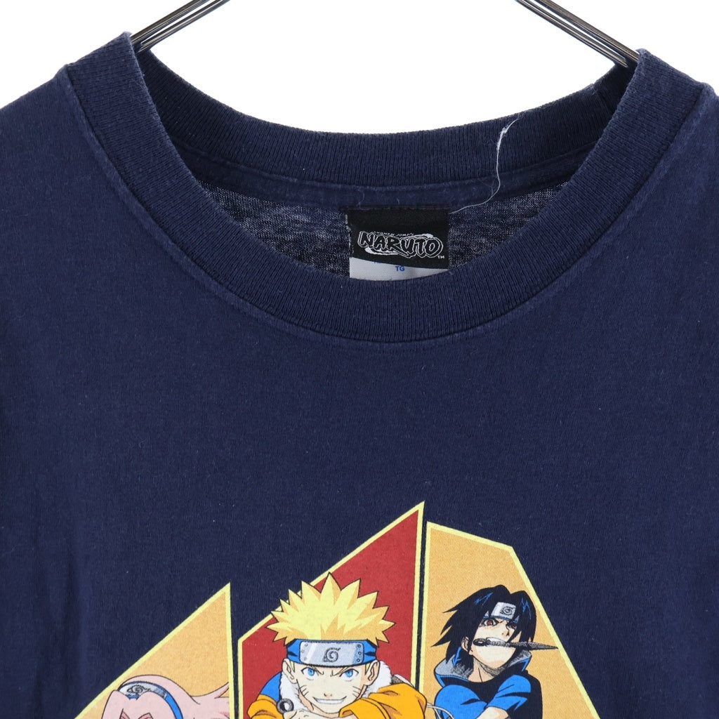 VINTAGE(ヴィンテージ) 00S VINTAGE NARUTO TEE ヴィンテージ 第7班 ナルト サスケ サクラ クルーネック半袖Tシャツ カットソー ネイビー