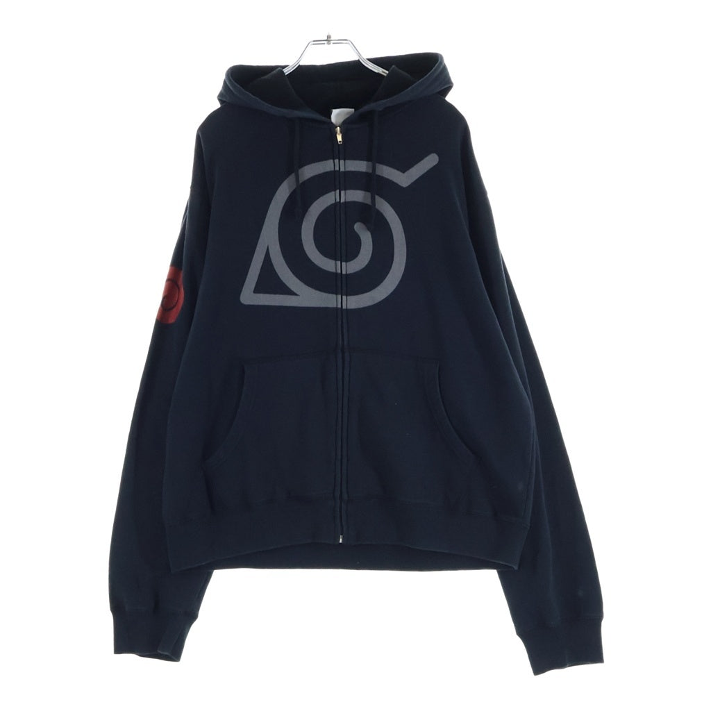 VINTAGE(ヴィンテージ) 00S VINTAGE NARUTO HOODIE ヴィンテージ ナルト はたけカカシ ジップアップフーディー パーカー ブラック