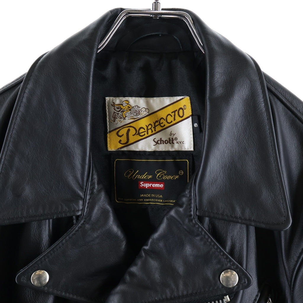 SUPREME(シュプリーム) 15SS ×UNDERCOVER ×Schott Perfecto Leather Jacket アンダーカバー ショット パーフェクト ダブルライダースレザージャケット ブラック
