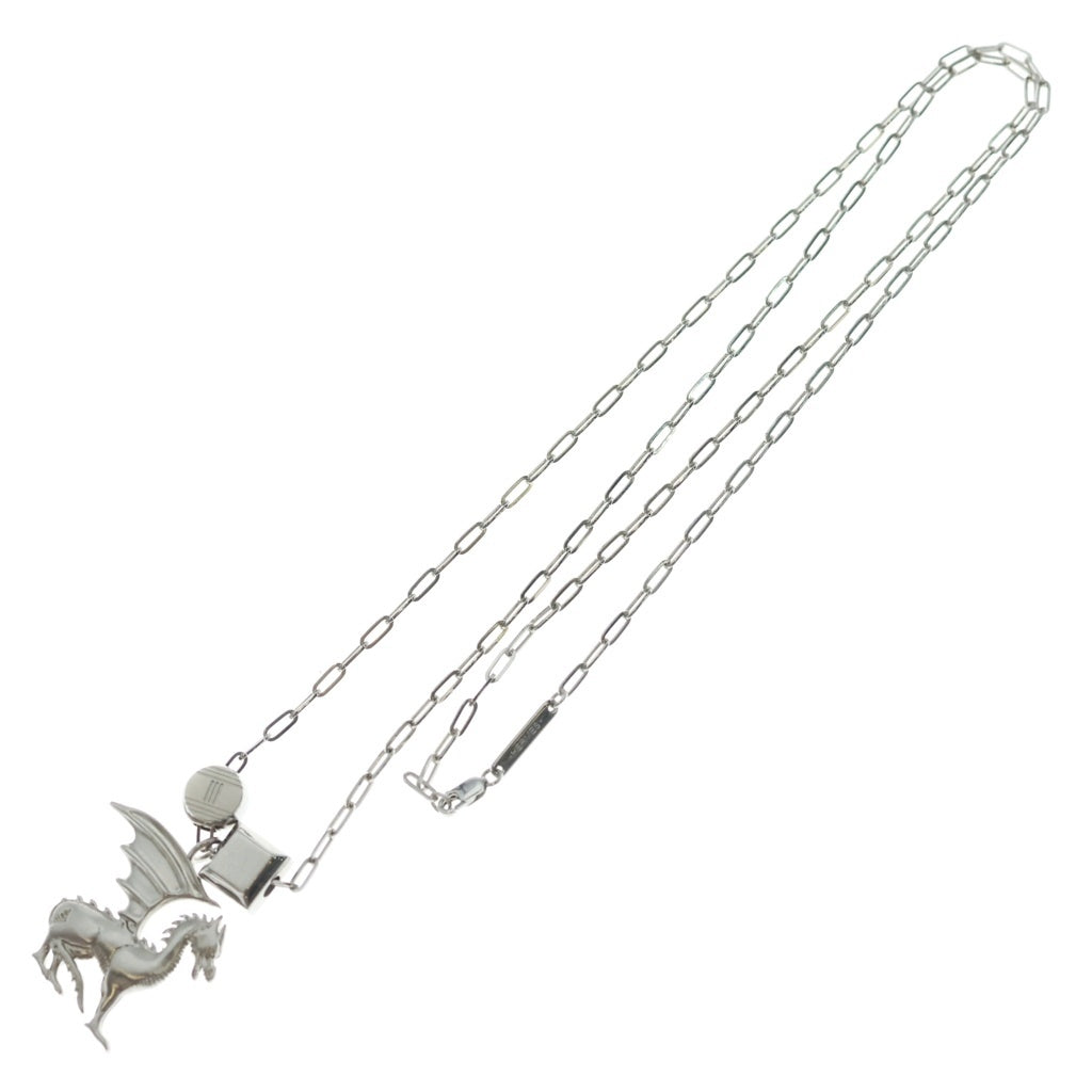 HERMES(エルメス) TALISMAN DRAGON LONG NECKLACE タリスマン ドラゴンモチーフ ロングネックレス シルバー