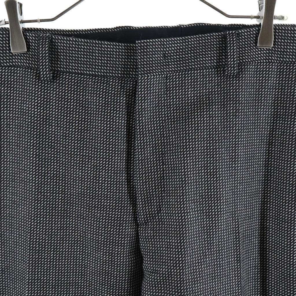 FENDI(フェンディ) 19AW ウール シアーサイドライン ノータック スラックス パンツ ブラック FB0532 A9BG