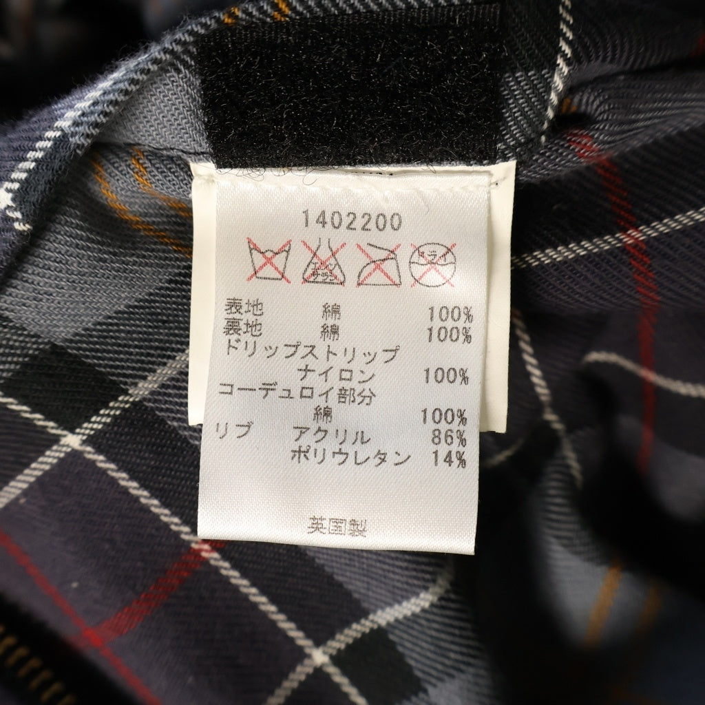 Barbour(バブアー) BEDALE SL ビデイル スリムフィット 裏地タータンチェック オイルドジャケット ブラック 1402200