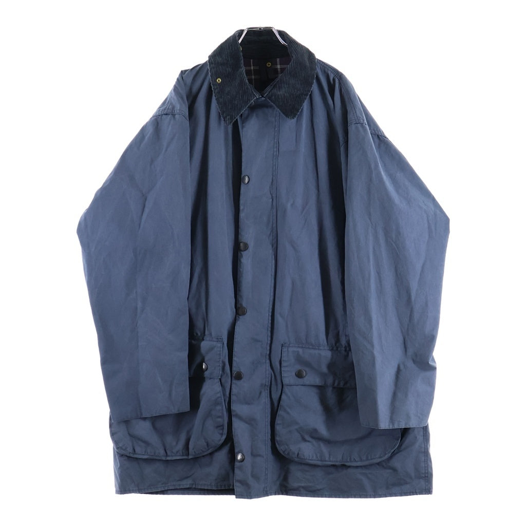 Barbour(バブアー) 90S VINTAGE BORDER JACKET 3ワラントタグ ボーダー チェックライナー オイルドジャケット ネイビー A205