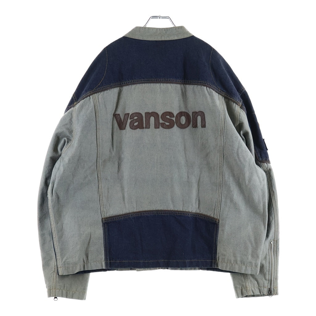 SUPREME(シュプリーム) 25SS ×VANSON Leathers Cordura Cotton Jacket Denim バンソン レザー コーデュラ コットン ジップアップ ライダースジャケット デニム インディゴ