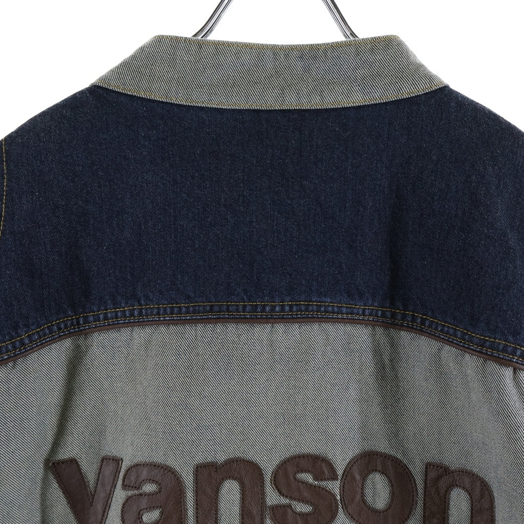 SUPREME(シュプリーム) 25SS ×VANSON Leathers Cordura Cotton Jacket Denim バンソン レザー コーデュラ コットン ジップアップ ライダースジャケット デニム インディゴ