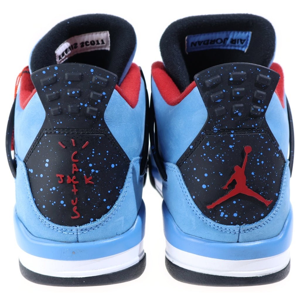 NIKE(ナイキ) ×TRAVIS SCOTT AIR JORDAN 4 RETRO CACTUS JACK UNIVERSITY BLUE トラヴィススコット エアジョーダン4 カクタスジャック ハイカットスニーカー ブルー US10.5/28.5cm 308497-406