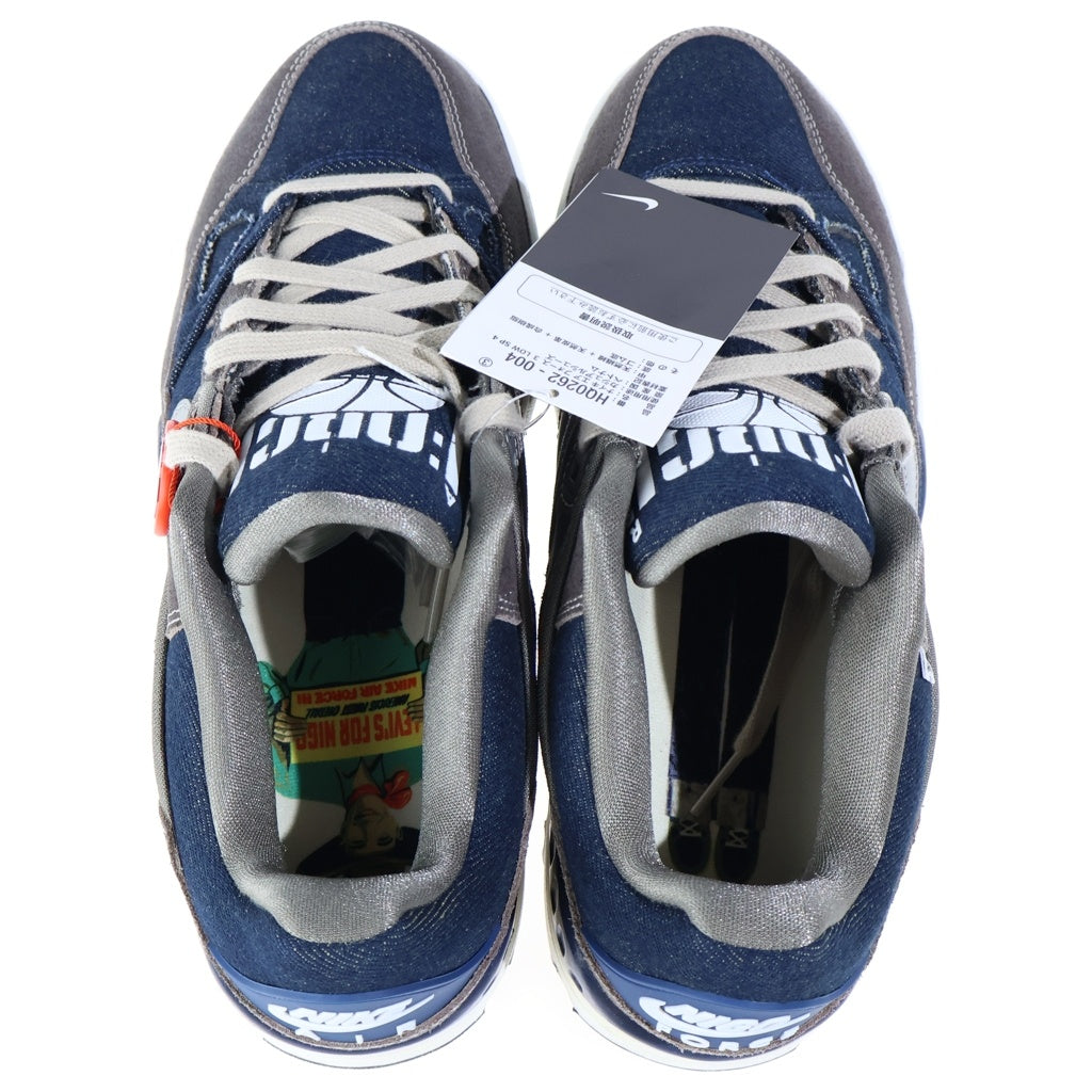 NIKE(ナイキ) ×NIGO ×Levi's AIR FORCE 3 LOW SP ENIGMA STONE ニゴー リーバイス エアフォース3 エニグマストーン ローカットスニーカー ブルー/ブラウン US9.5/27.5cm HQ0262-004