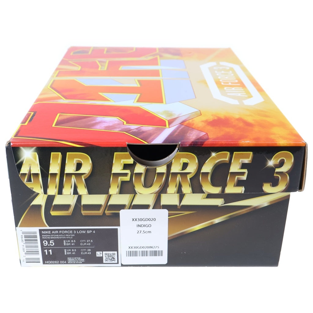 NIKE(ナイキ) ×NIGO ×Levi's AIR FORCE 3 LOW SP ENIGMA STONE ニゴー リーバイス エアフォース3 エニグマストーン ローカットスニーカー ブルー/ブラウン US9.5/27.5cm HQ0262-004