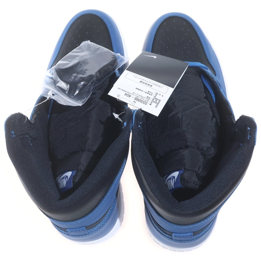 NIKE(ナイキ) AIR JORDAN 1 RETRO HIGH OG DARK MARINA BLUE エアジョーダン1 レトロ ダークマリーナブルー ハイカットスニーカー ブラック/ブルー US9.5/27.5cm 555088-404