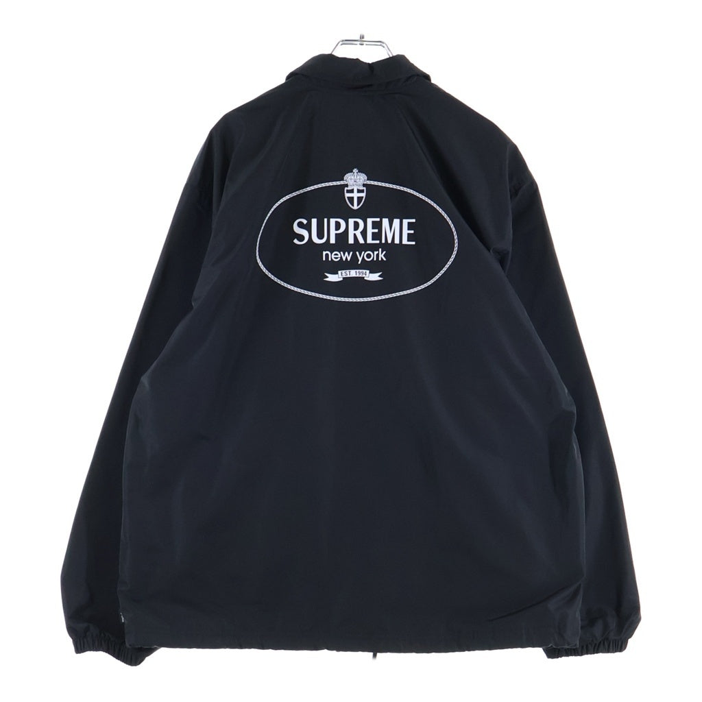 SUPREME(シュプリーム) 24AW Crest Coaches Jacket クレスト ロゴエンブロイダリー コーチジャケット ブラック