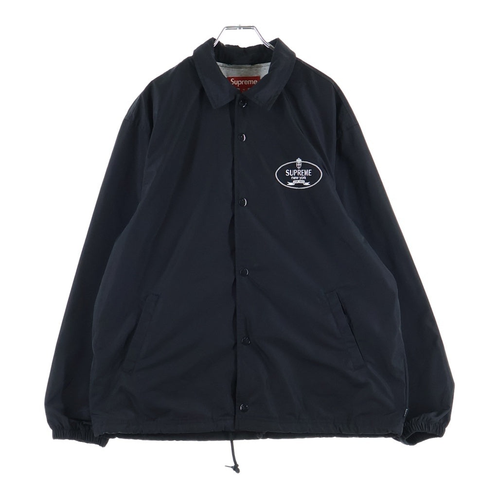 SUPREME(シュプリーム) 24AW Crest Coaches Jacket クレスト ロゴエンブロイダリー コーチジャケット ブラック