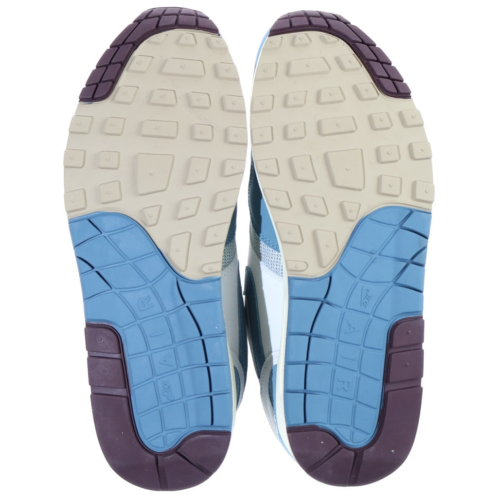 NIKE(ナイキ) ×PATTA AIR MAX NOISE AQUA パタ エアマックス 1 ノイズ アクア ローカットスニーカー グレー/ブルー US9/27cm DH1348-004