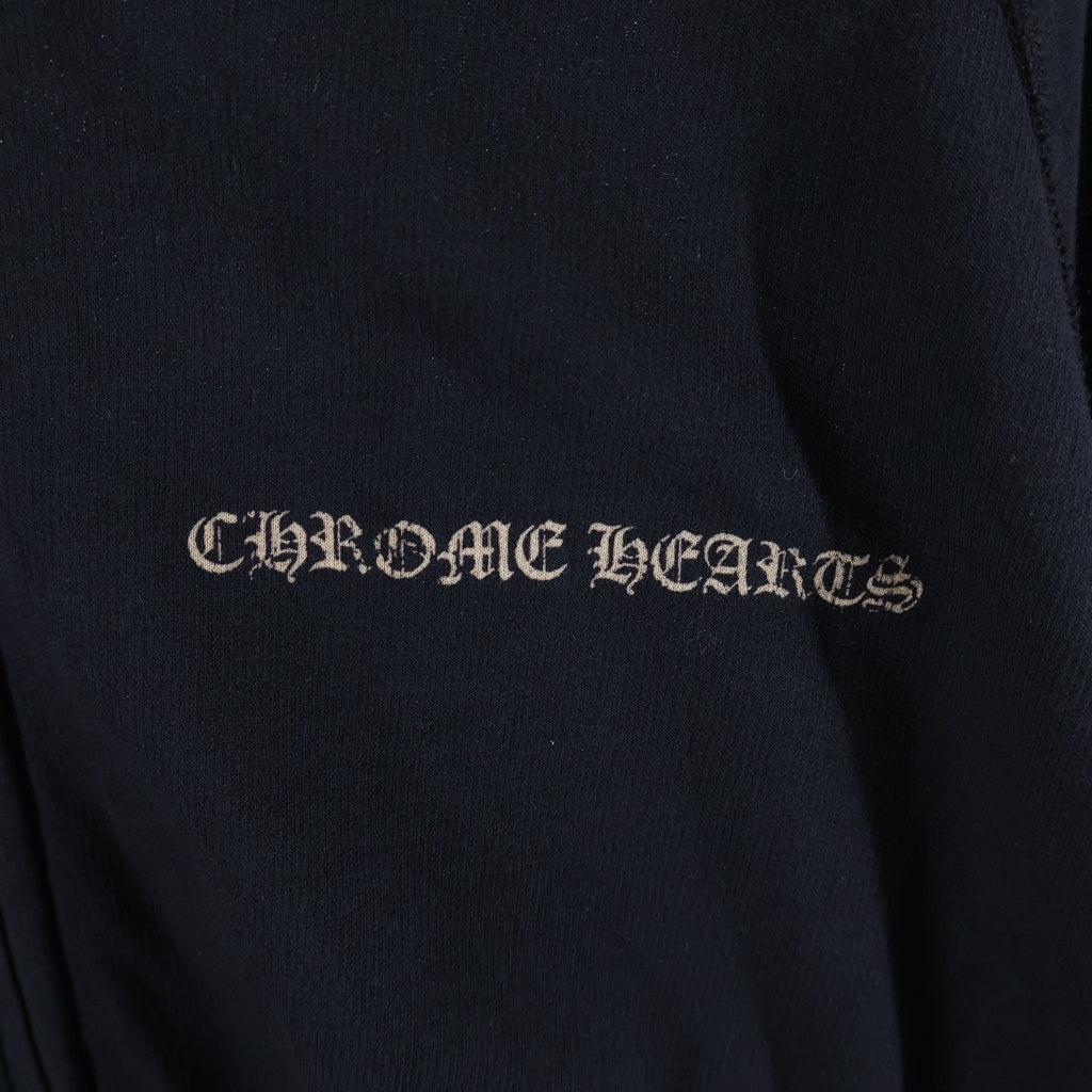 CHROME HEARTS(クロムハーツ) OLD CHプラスプリント ダガージップアップパーカー ラグランスリーブフーディー ブラック 2212-304-3141