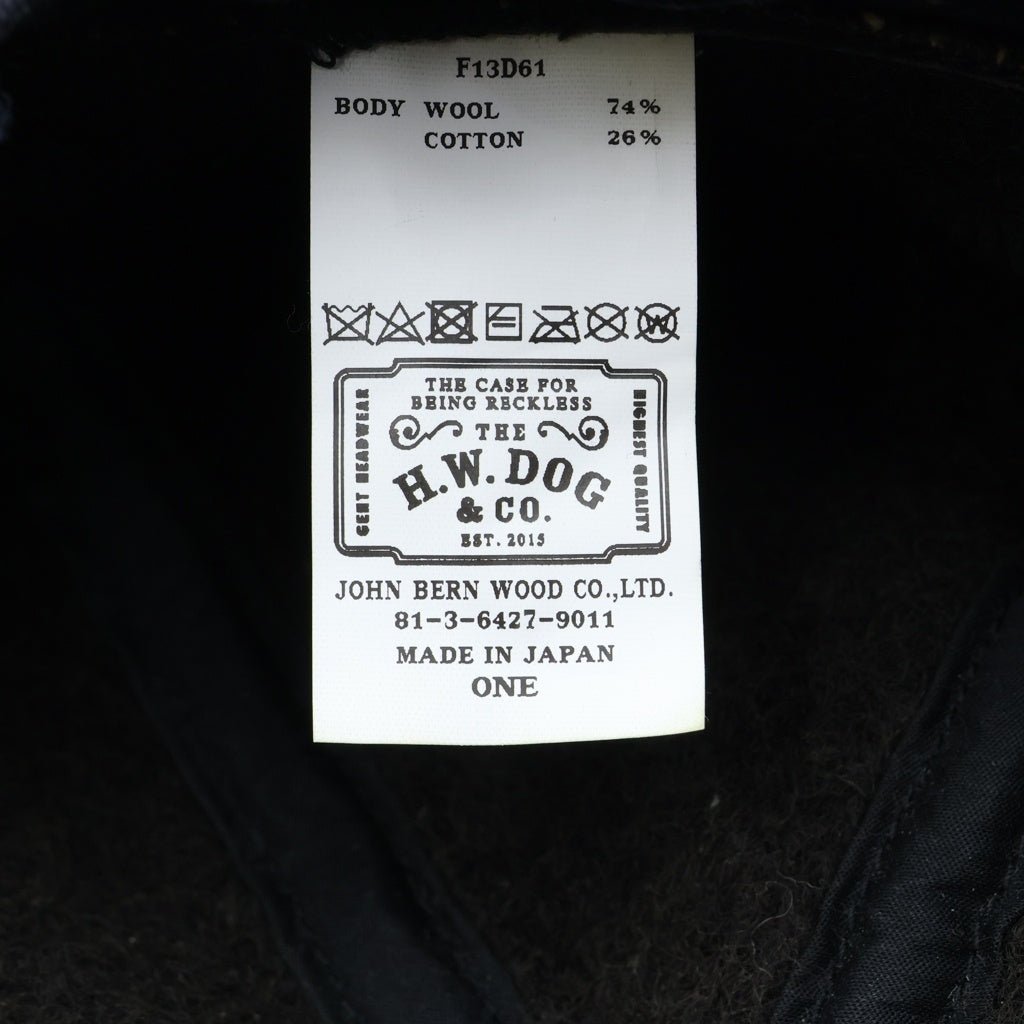 Brown's BEACH(ブラウンズビーチ) ×THE H.W DOG&CO CSQUET HUNTING CAP エイチダブリュードッグアンドコー ビーチクロス ごま塩 キャスケット ハンティングキャップ 帽子 ブラウン
