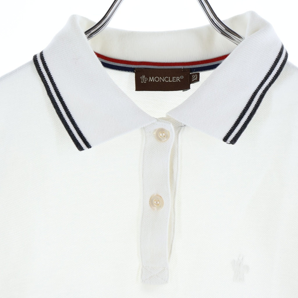 MONCLER(モンクレール) 鹿の子 茶タグ 半袖 コットン ポロシャツ ホワイト 83509