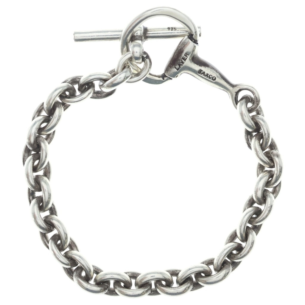 LAVER(ラバー) TAXCO 8mm CABLE CHAIN T BAR ケーブル Tバー チェーンブレスレット シルバー レディース