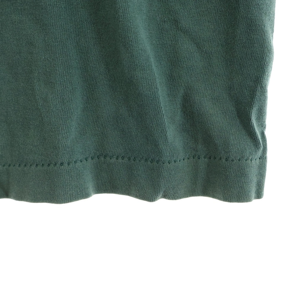 STUSSY(ステューシー) 80S VINTAGE OLD ヴィンテージ オールド 黒タグ USA製 クラフトマンプリント クルーネック半袖Tシャツ カットソー グリーン