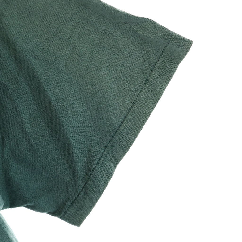 STUSSY(ステューシー) 80S VINTAGE OLD ヴィンテージ オールド 黒タグ USA製 クラフトマンプリント クルーネック半袖Tシャツ カットソー グリーン