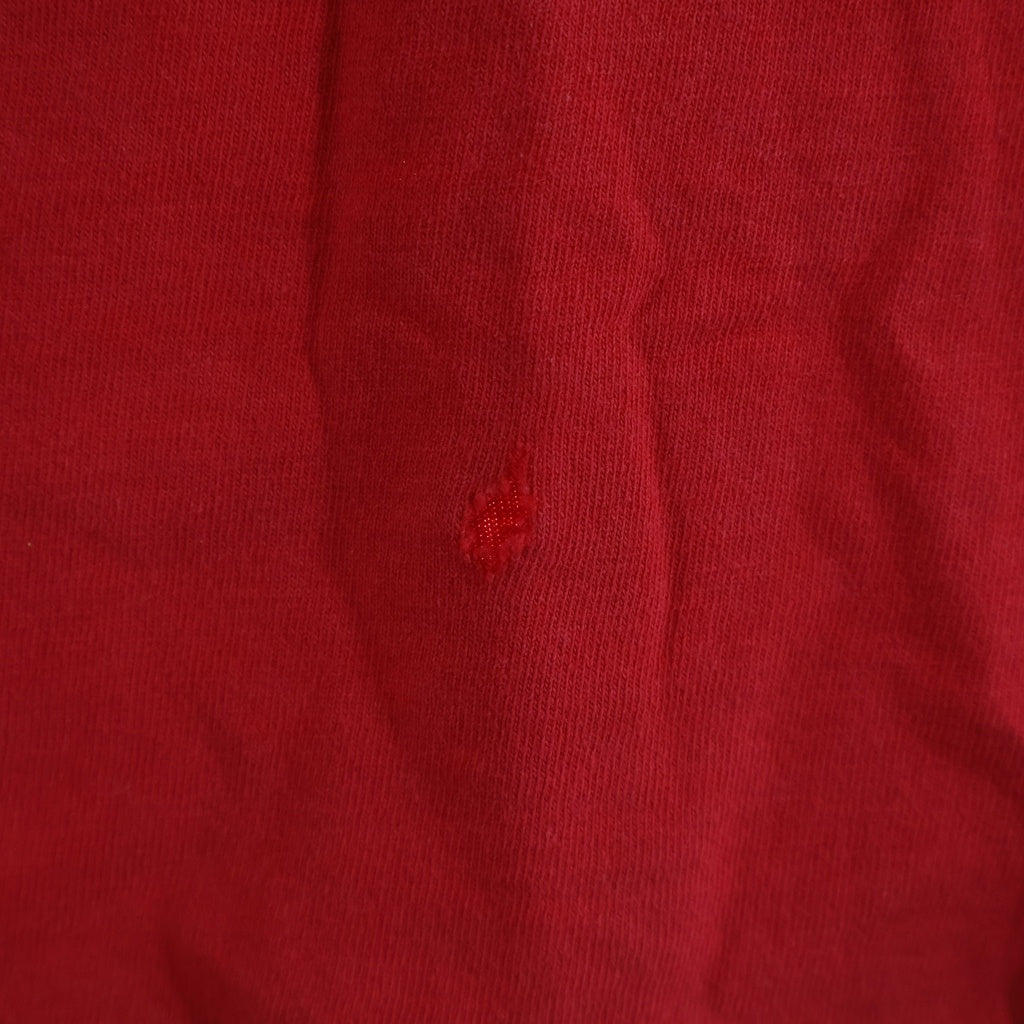 STUSSY(ステューシー) 80-90S VINTAGE OLD ヴィンテージ オールド 黒タグ USA製 フロントロゴプリント クルーネック半袖Tシャツ カットソー レッド