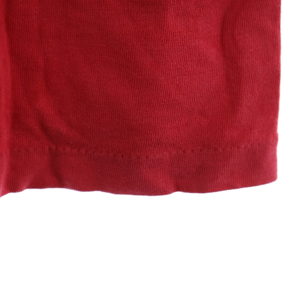 STUSSY(ステューシー) 80-90S VINTAGE OLD ヴィンテージ オールド 黒タグ USA製 フロントロゴプリント クルーネック半袖Tシャツ カットソー レッド