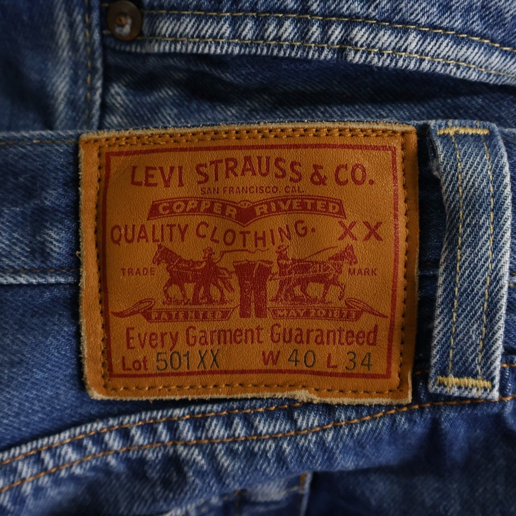 Levi's(リーバイス) 501XX 37年モデル復刻 ボタン裏3015 BIGE シンチバック 隠しリベット ボタンフライ ストレートデニムパンツ 37501-0018