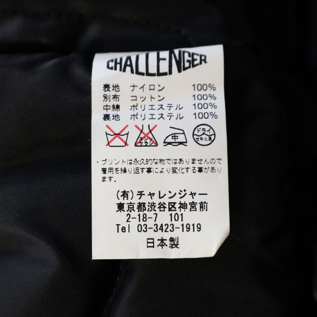 CHALLENGER(チャレンジャー) CLASSIC FLIGHT JACKET ジップアップ フーデッドナイロンフライトジャケット ブラック CLG-JK012-012