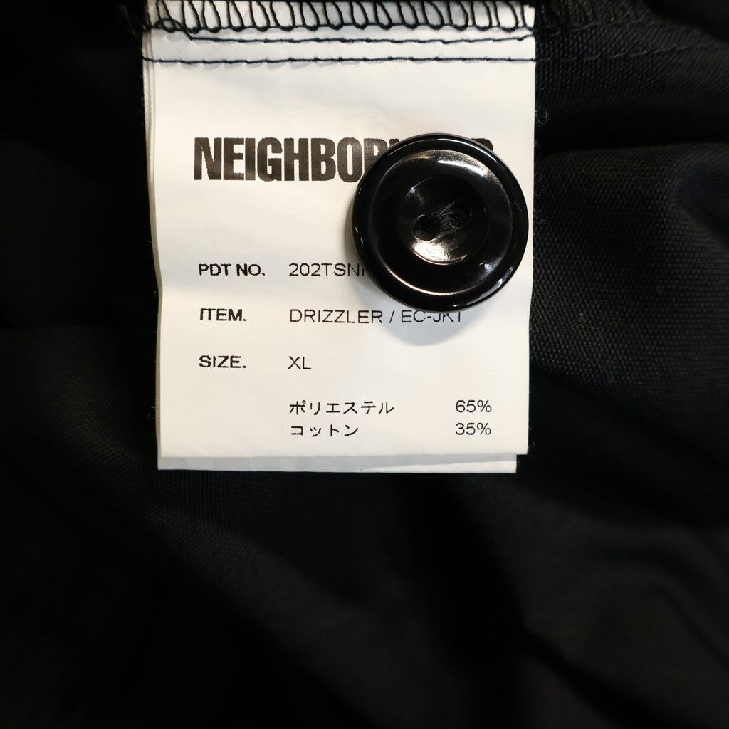 NEIGHBORHOOD(ネイバーフッド) 20AW / EC-JKT ロゴプリント ジップアップ ワークジャケット ブラック 202TSNH-JKM02