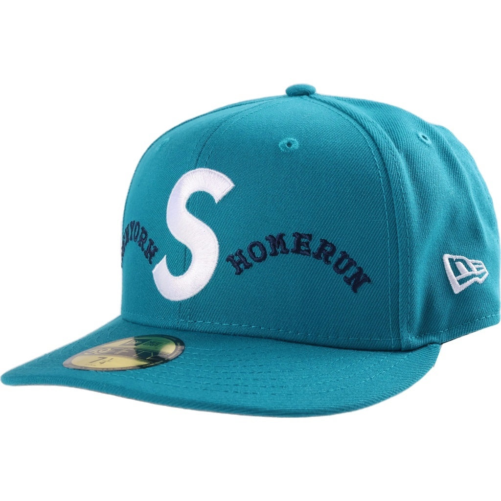SUPREME(シュプリーム) 25SS ×NEWERA Homerun S Logo Cap 59FIFTY ホームラン Sロゴエンブロイダリー ベースボールキャップ 帽子 ターコイズブルー G2701272025