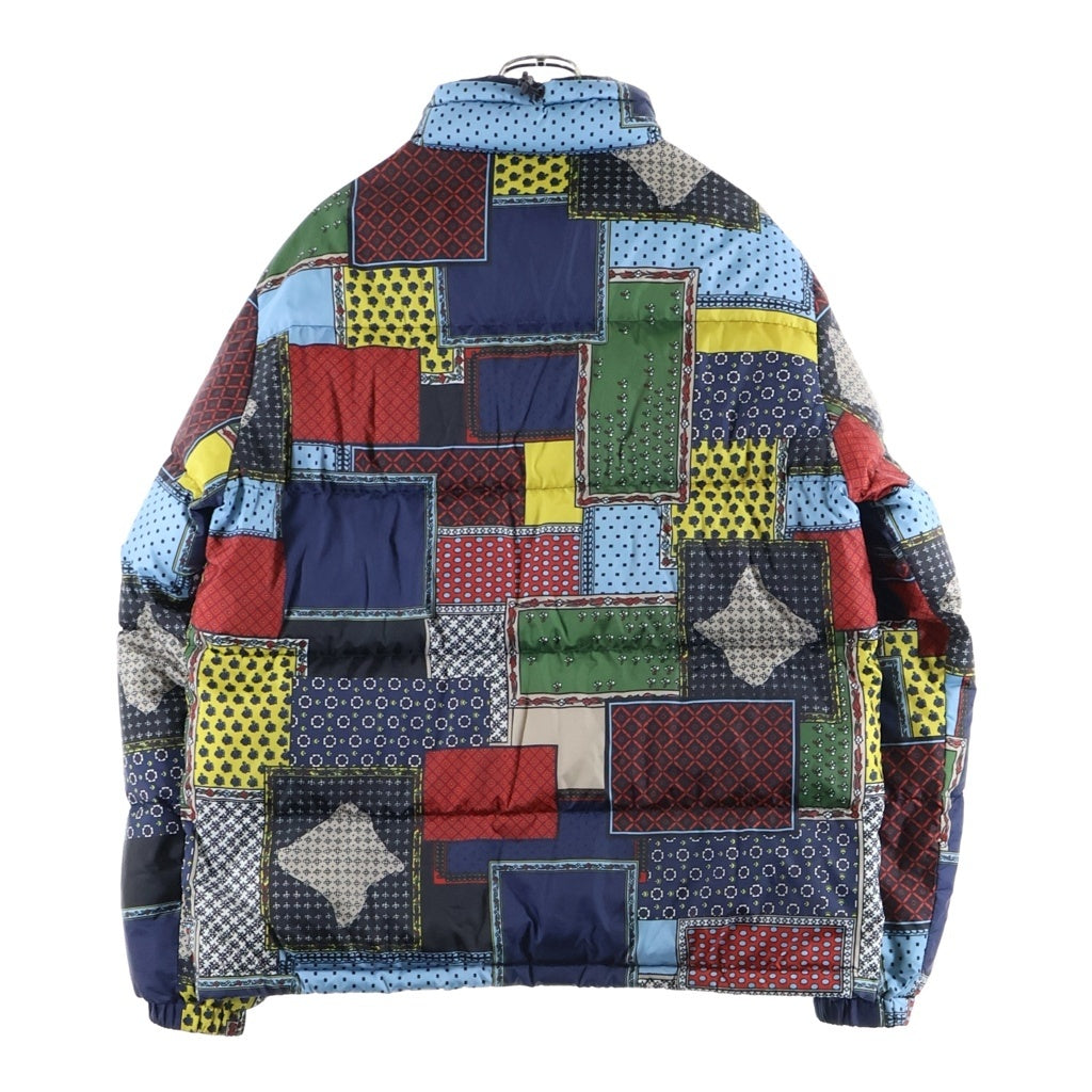 STUSSY(ステューシー) PUFFER JACKET 総柄 パッチワーク パデッド ジップアップ ダウンジャケット マルチカラー