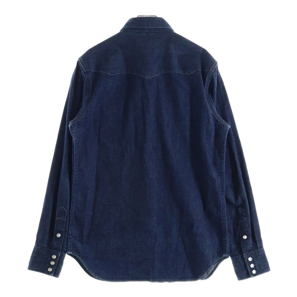 RRL(ダブルアールエル) スナップボタン ロングスリーブ ウエスタンデニムシャツ インディゴ