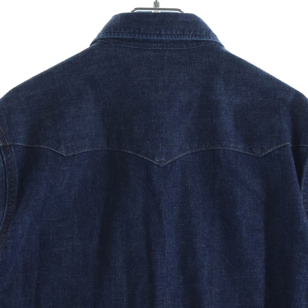 RRL(ダブルアールエル) スナップボタン ロングスリーブ ウエスタンデニムシャツ インディゴ